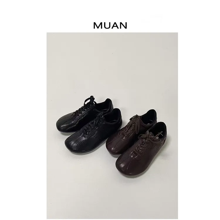 木岸MUAN：《柏林小皮鞋》定制高级中古老钱简约百搭运动鞋LL-52-079