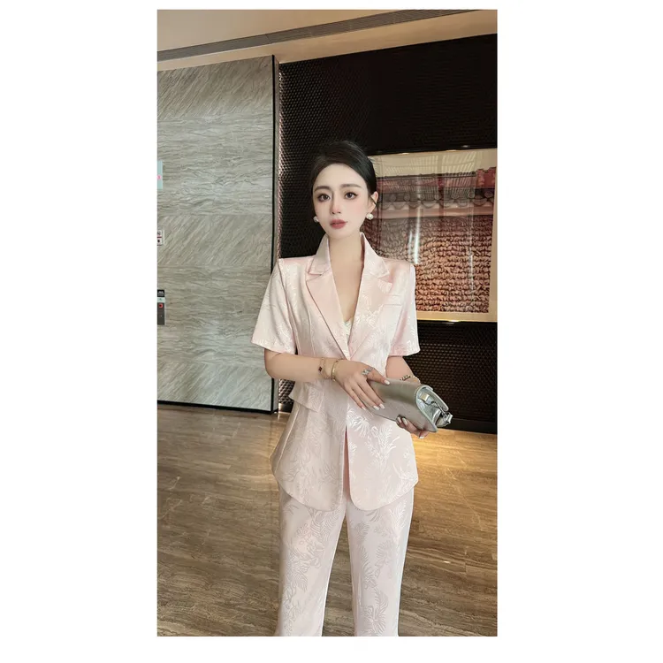 0636新款高级西装套装女夏季薄款气质女神范2024修身休闲职业西服