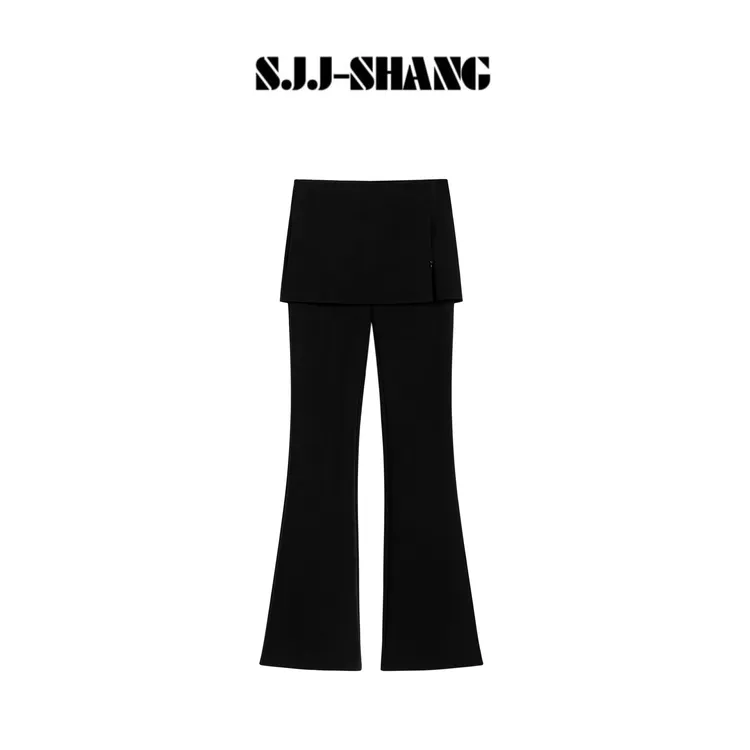 SJJ-SHANG【屁帘裤】美拉德欧美小众设计感一片式休闲裤q135714p