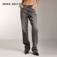 【贤哥专享】Miss Sixty牛仔裤磨白直筒长裤百搭通勤风MS117