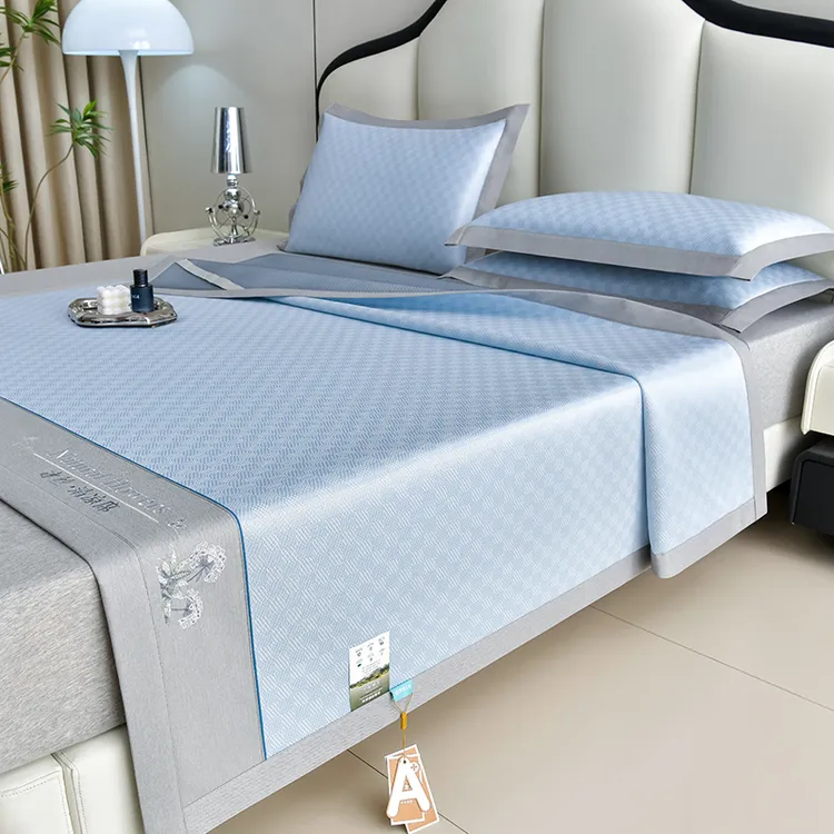 水星家纺适用夏天100冰丝席A类凉感冰丝席可机洗抗菌空调席春夏款
