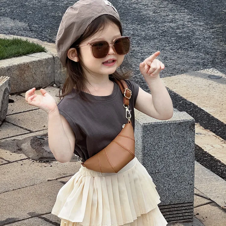 牛角包女童个性潮包女孩公主出游配饰小包宝宝婴幼儿迷你挎包胸包