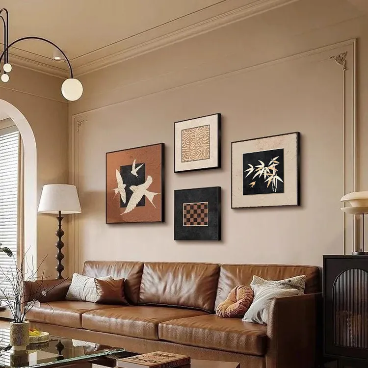 装饰画高级感背景壁画餐厅沙发背景装饰画简约挂画客厅装饰品轻奢