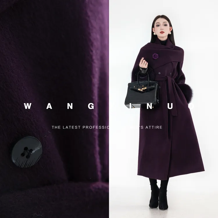 MD定制·依诺【色调积聚】2025冬季款休闲时尚系带保暖气质羊毛外套