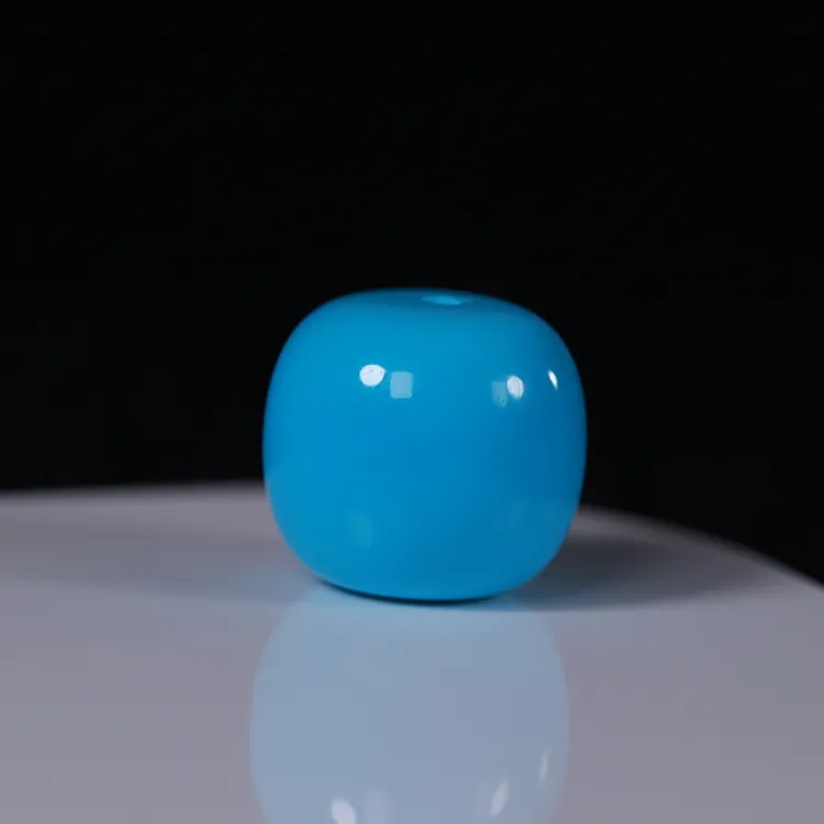 精品瓷高蓝色14mm老型珠桶珠单珠散珠手串项链diy隔珠配珠配饰件