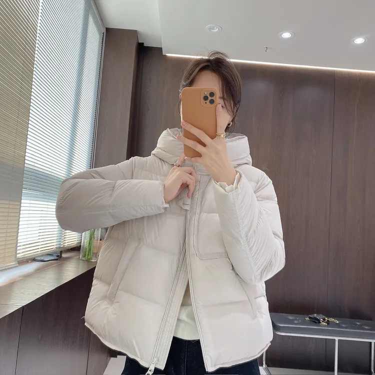 IMFLY金小金自制女装 90鸭绒羽绒服DYW10015时尚连帽拉链羽绒服