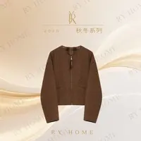 【容雨RYHOME】澳洲进口绵羊毛混纺设计感复古格纹时尚外套253W2499