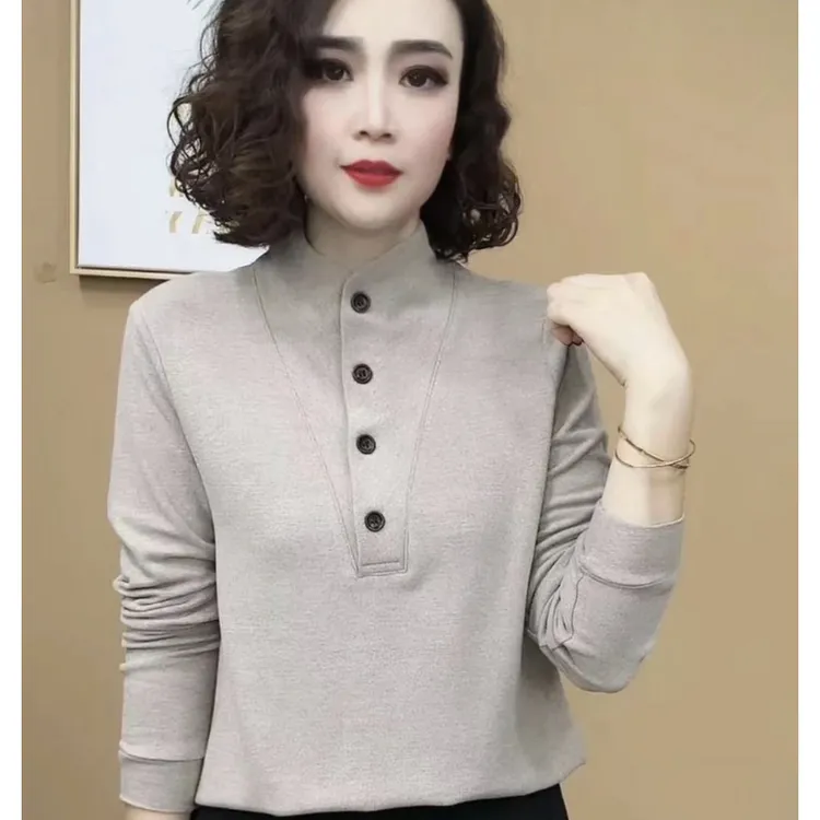 2025新款307款时尚洋气百搭气质长袖打底衫女士长袖显瘦上衣1220