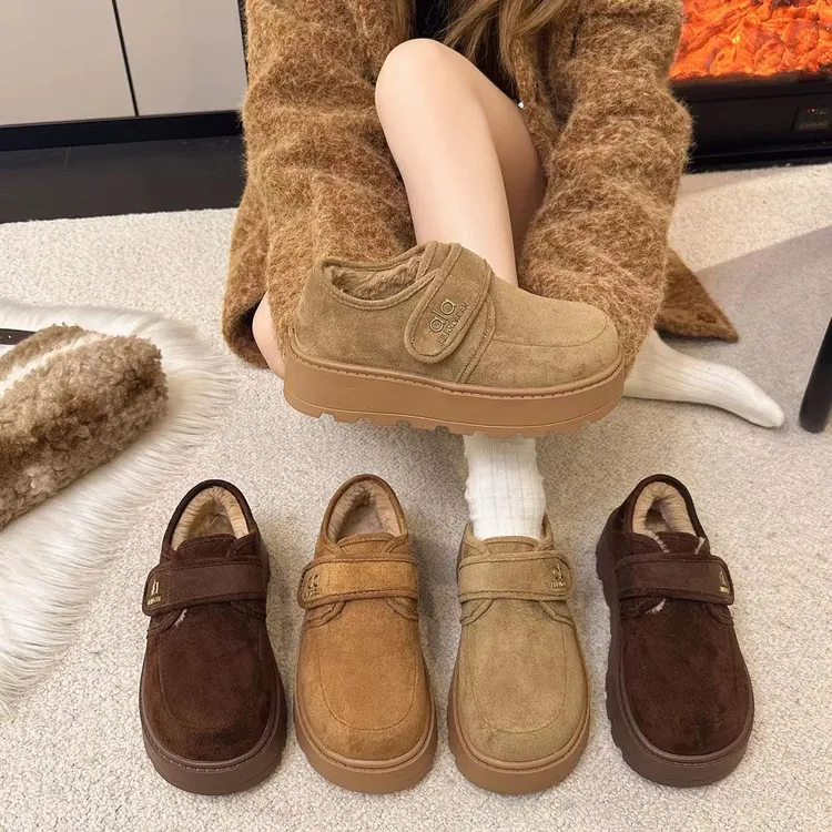 百搭时尚加厚绒保暖冬季女士厚底勃肯雪地靴