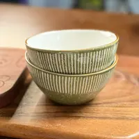 w322  复古陶瓷米饭碗4.7英寸印花早餐碗 微瑕 凑满20发货
