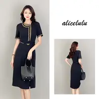 1alicelulu“金蝶戏花”连衣裙金属装饰华美烫钻S2138557A