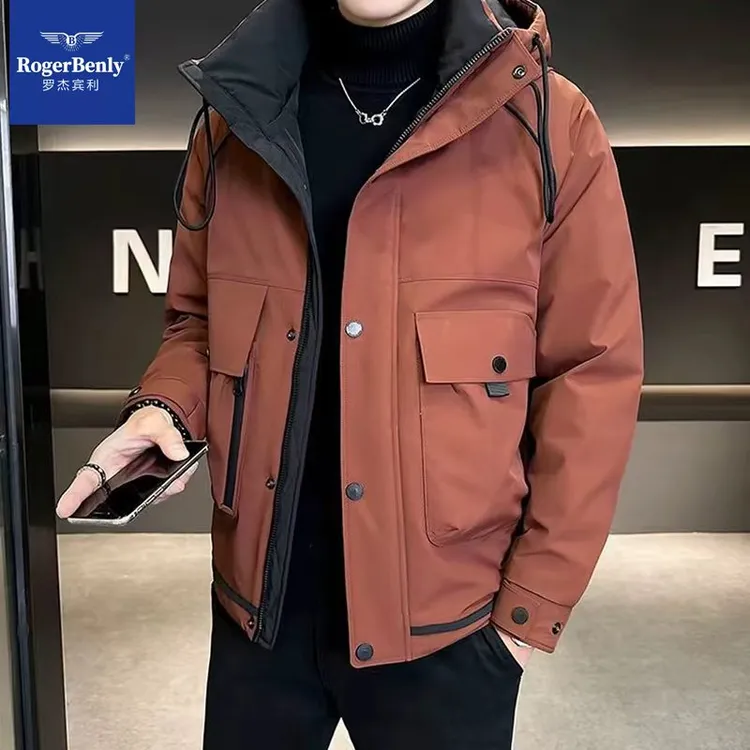 罗杰宾利秋冬新款男士潮流工装大口袋户外休闲棉服外套876702