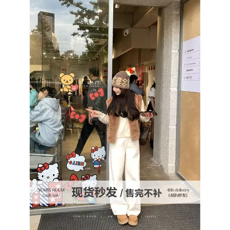 YOMI小个子【超绝比例】极简风高级感西装裤直筒秋冬百搭裤子