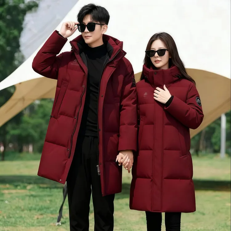 冬季新款男女同款情侣装宽松大码防寒保暖时尚中长款潮派克服外套