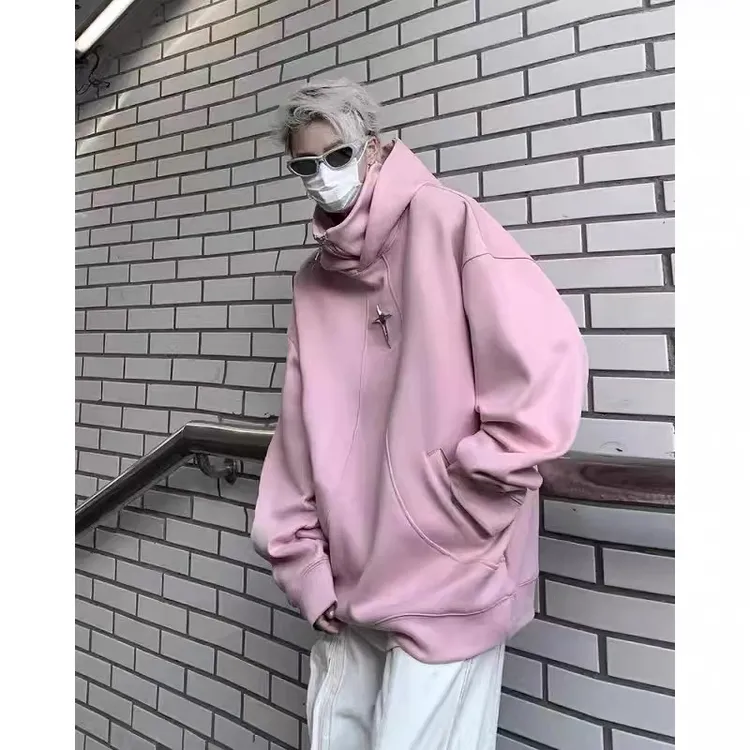 休闲冬季金属秋冬纯色卫衣长袖宽松常规款连帽