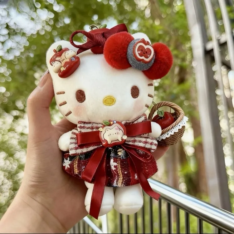 圣诞限定KT毛绒公仔挂件hellokitty包包挂饰可爱毛绒公仔礼物FFF