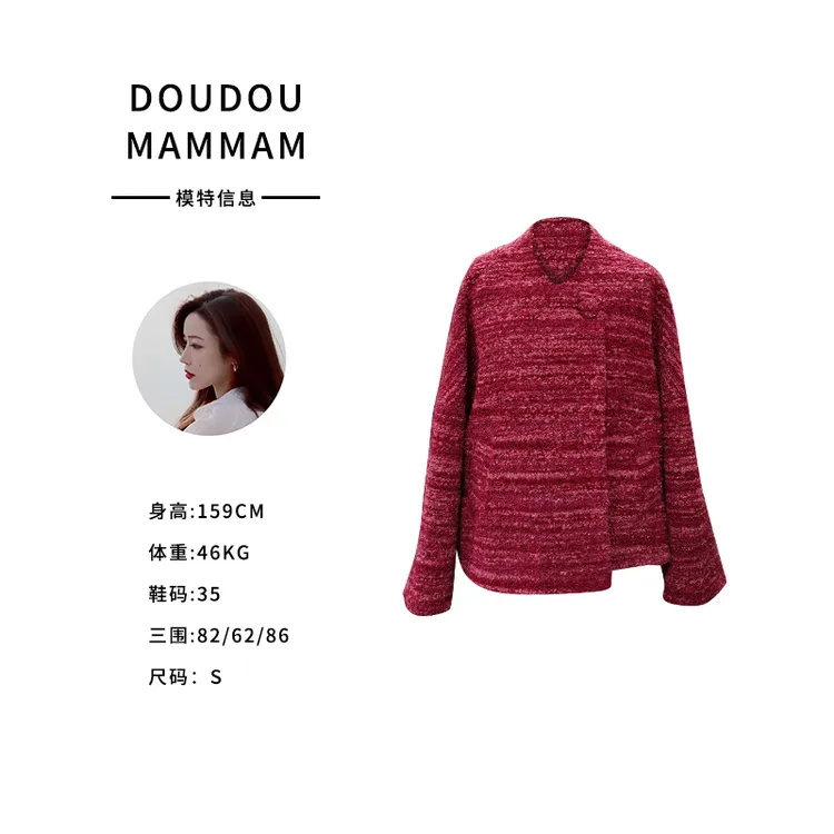 秋冬小短款夹棉保暖休闲时尚小香外套