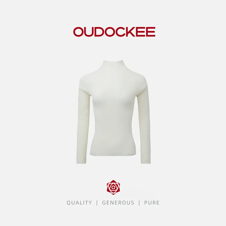 OUDOCKEE 鸥鸥 【100绵羊毛】扬子纱半高领打底针织衫 MACAB821T