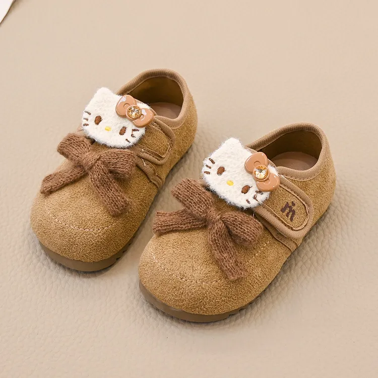 女童单鞋儿童kt猫勃肯鞋运动鞋春秋豆豆鞋宝宝软底学步鞋