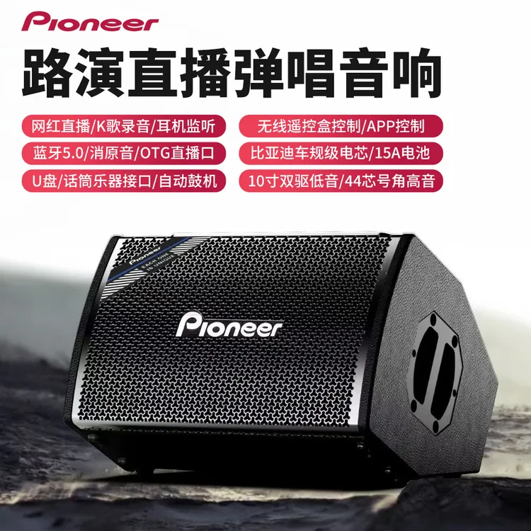 先锋M10乐器音响弹唱K歌直播音箱专业乐队演出蓝牙内录大功率音响