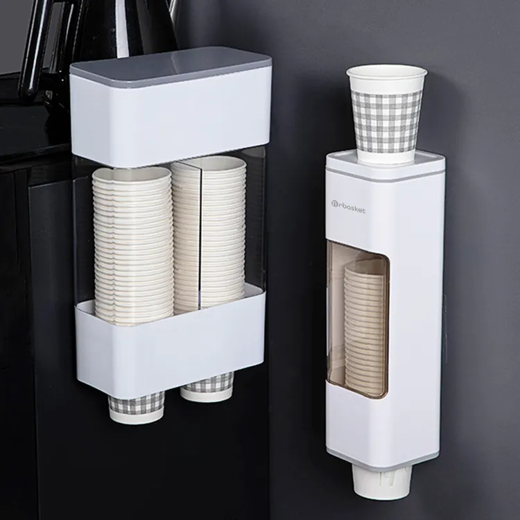 一次性杯子取杯器家用饮水机取杯器免打孔通用纸杯挂钩墙上置物架