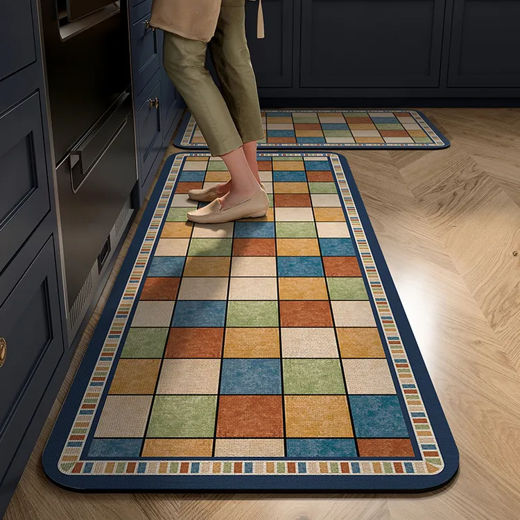 厨房地垫加厚硅藻泥脚垫吸水防滑垫子防油耐脏地毯可擦洗自由裁剪