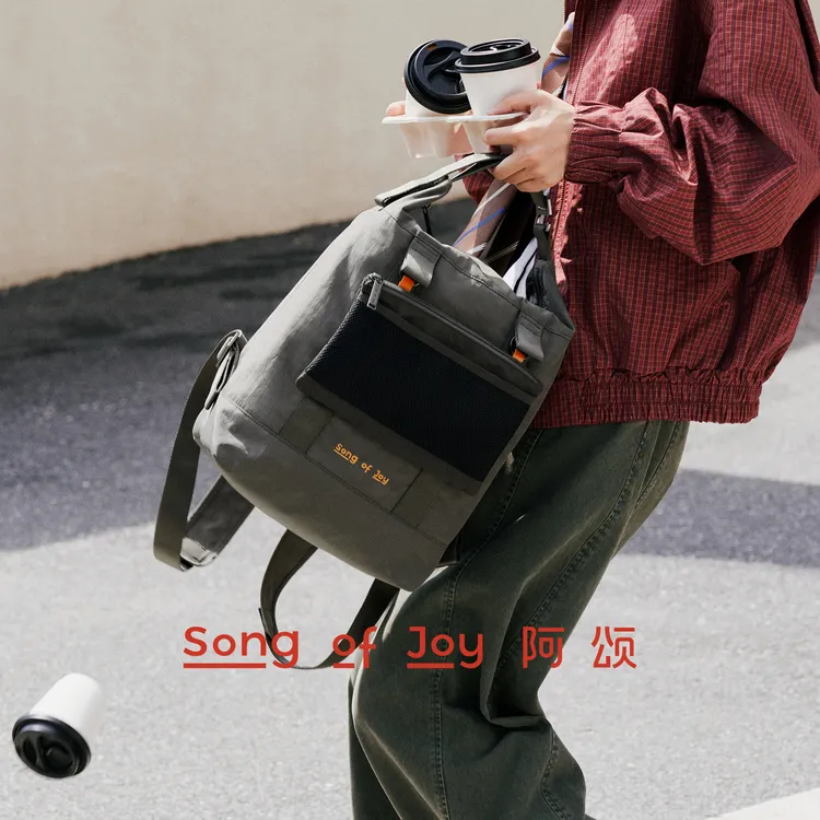 Song of Joy/阿颂2in1复古防水双肩包尼龙包包轻便户外旅行小背包
