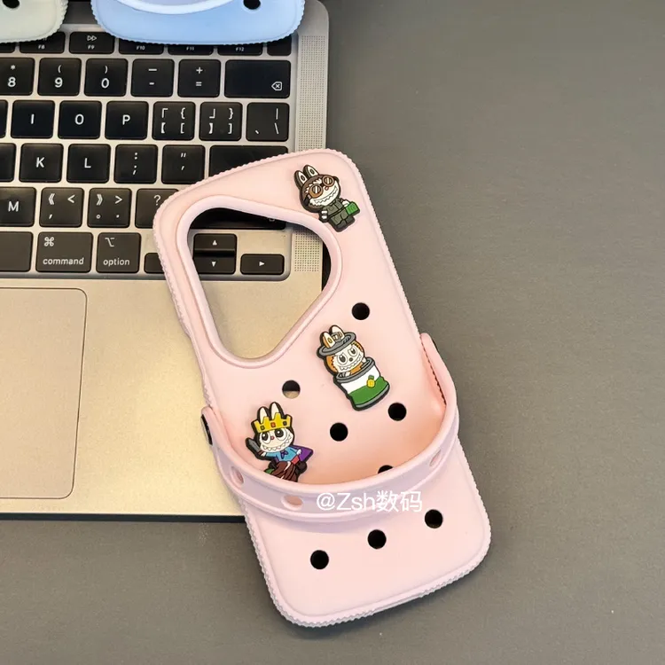 【可DIY】适用华为Pura80/70pro+卡通洞洞鞋硅胶手机壳防摔全包一体