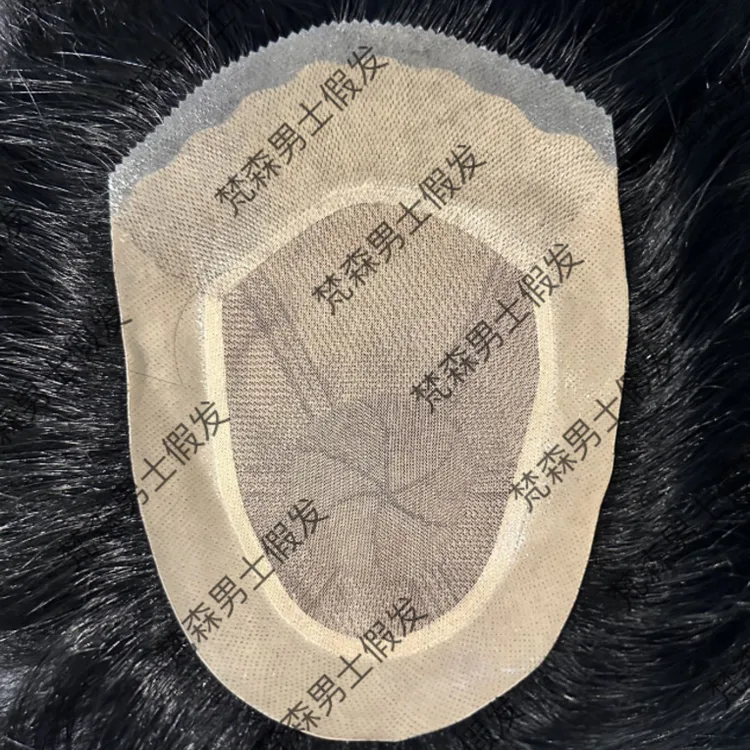 梵森男士假发片露发际线仿真头皮辫子发0.01超薄反半扣隐形逼真