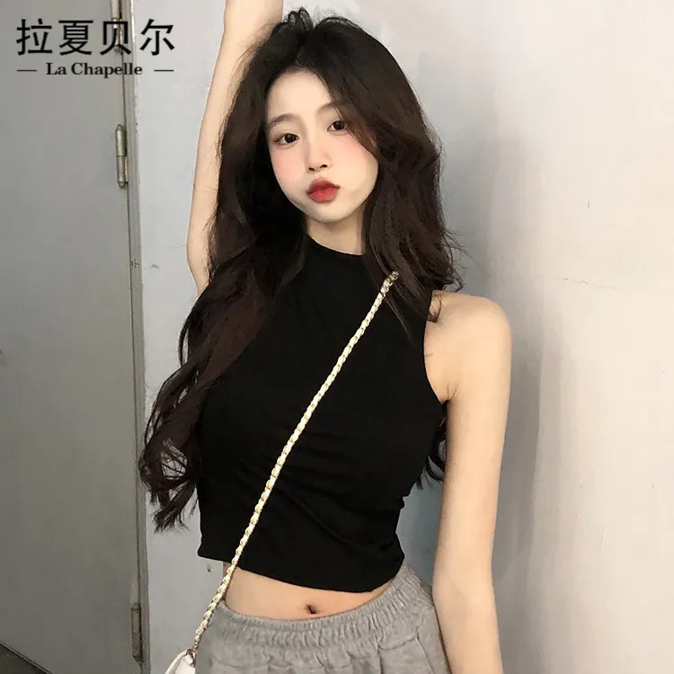 拉夏贝尔拉夏贝尔 春夏季女背心打底外穿性感修身设计感显瘦棉质