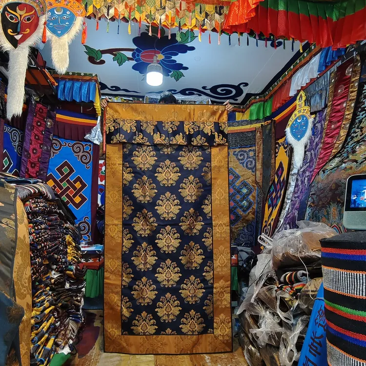 藏式纯手工缝制双层加厚家用冬季保暖门帘品质优质