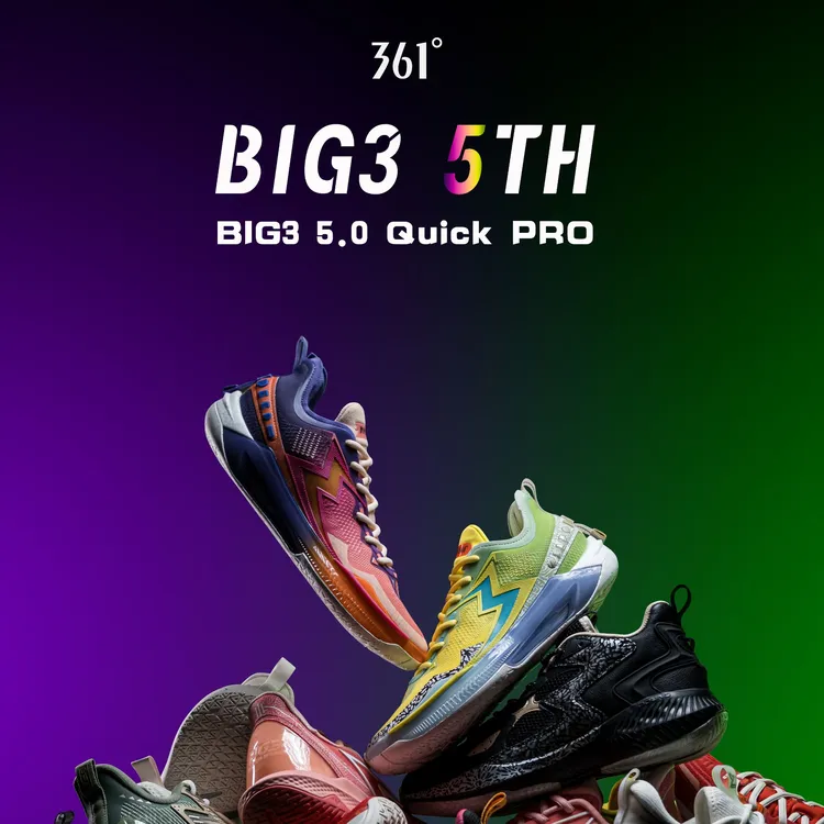 361°BIG3 5.0 Quick Pro男鞋专业实战缓震耐磨球鞋