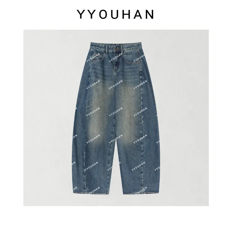 月月 2025秋冬新款【况谷】丹宁风高腰显瘦百搭牛仔裤 2510C6788