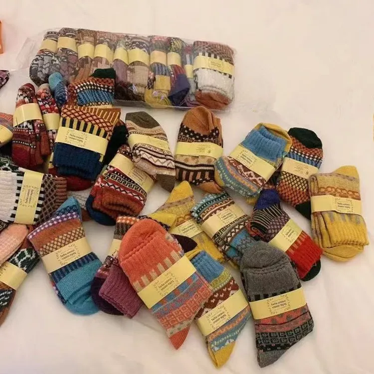 【全国包邮】复古日系tutu袜秋冬加厚雪地袜加绒堆堆袜保暖袜子棉袜