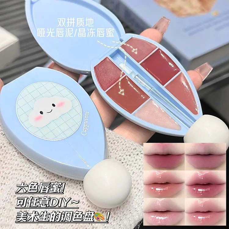 CAPPUVINI云朵球拍固体唇蜜 滋润丰盈镜面哑光学生平价唇釉口红