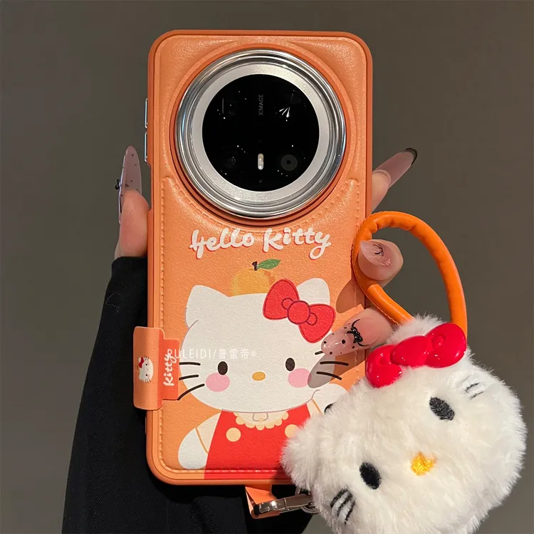 秋冬新款气囊皮纹适用华为mate70pro优享版手机壳mate60pro+可爱