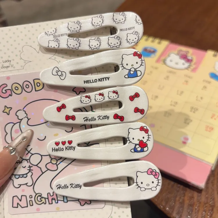 可爱新款珍珠白甜美港风千金风边夹女发夹少女心刺绣新中式