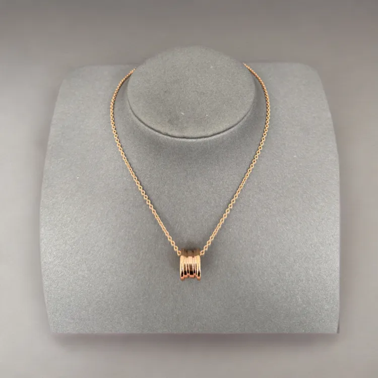 吊坠925银陶瓷 【弹簧 黑陶系列】项链   气质时尚百搭轻奢