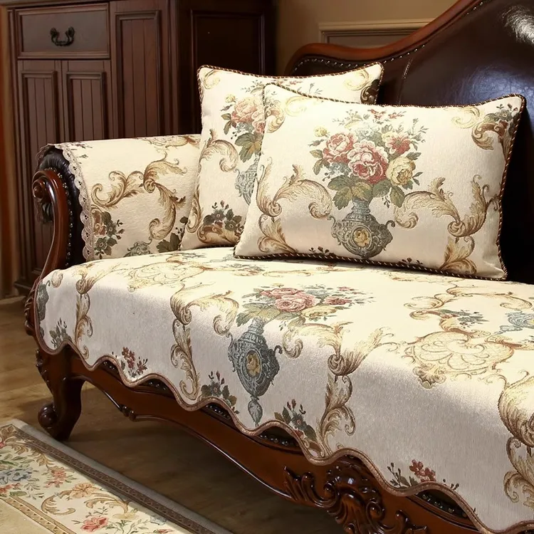 沙发垫子四季通用2025新款美式真皮雪尼尔坐垫防滑沙发套罩欧式