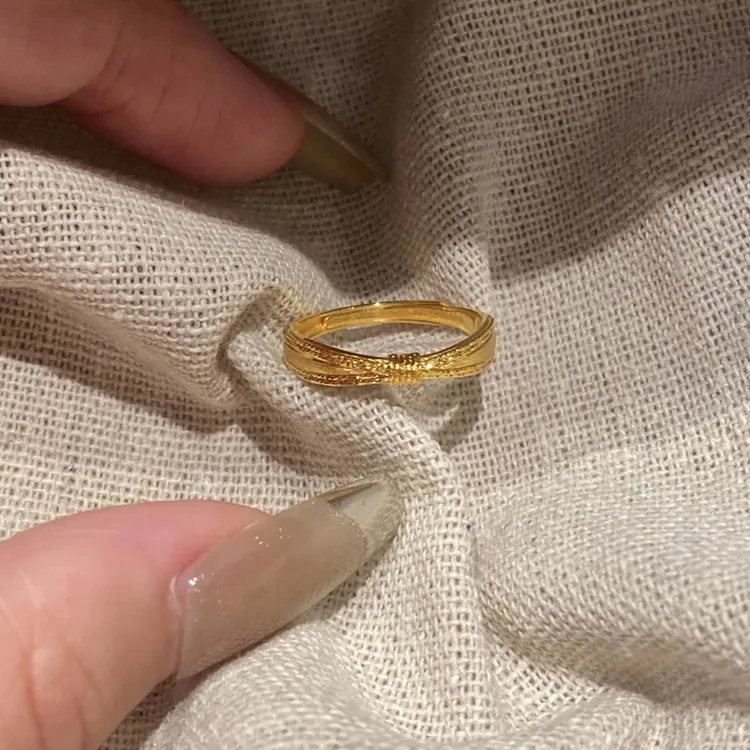 铜合金戒指 D4037点点星辰蝴蝶结戒指小众