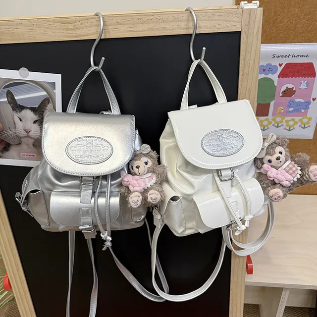 学生通勤包包女式2025新款小众设计大容量双肩包美式个性辣妹背包