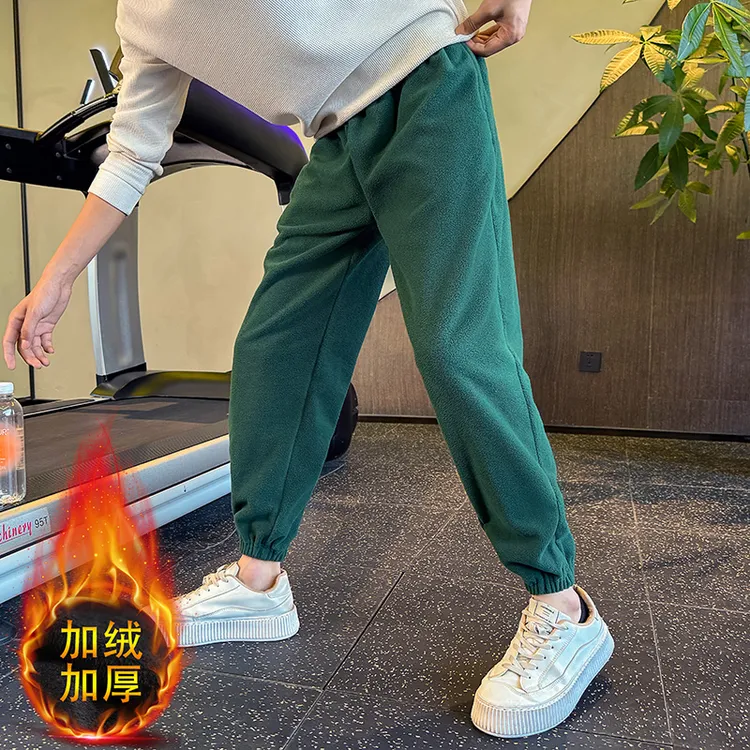 殿若秋冬季潮牌卫裤男新款男裤加绒加厚休闲长裤痞帅百搭运动裤子