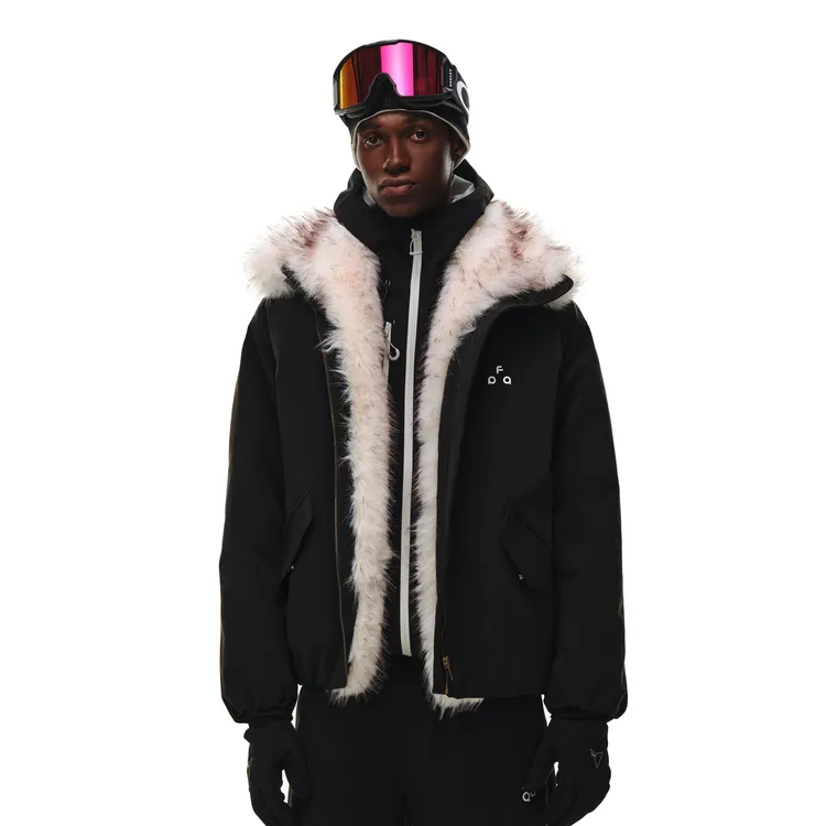 FPA貂毛立领羽绒服男士 冬季加厚保暖宽松外套男女