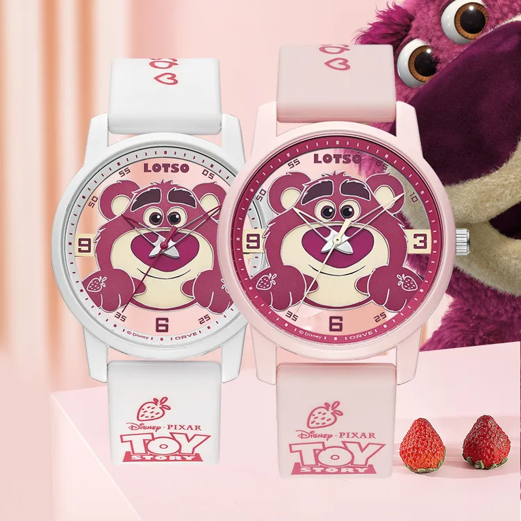 迪士尼草莓熊联名手表女款学生初高中2025新款静音手表MK-13079
