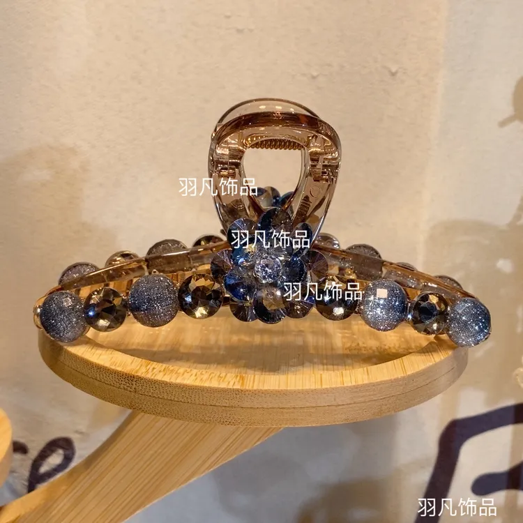 羽凡【2480】日韩轻奢复古韩版抓夹洛丽塔风发夹大抓夹气质时尚