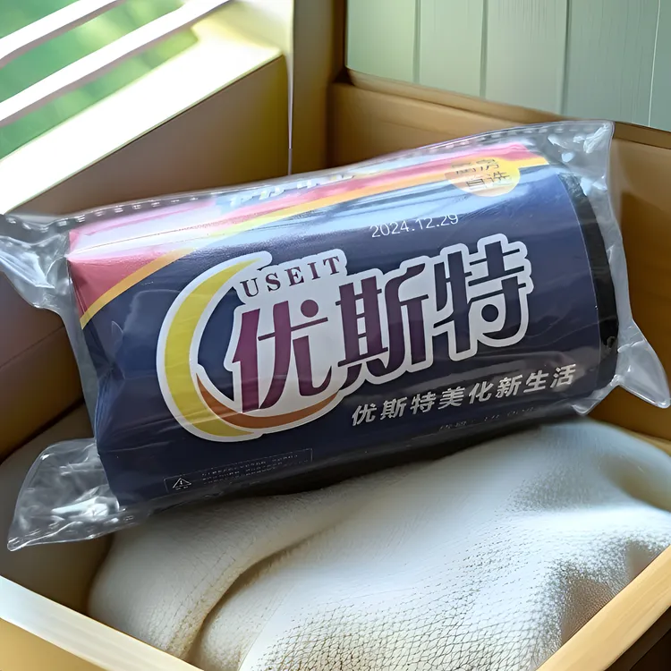 优斯特PE全新料点断式平口清洁中号垃圾袋不漏水黑色加厚包邮