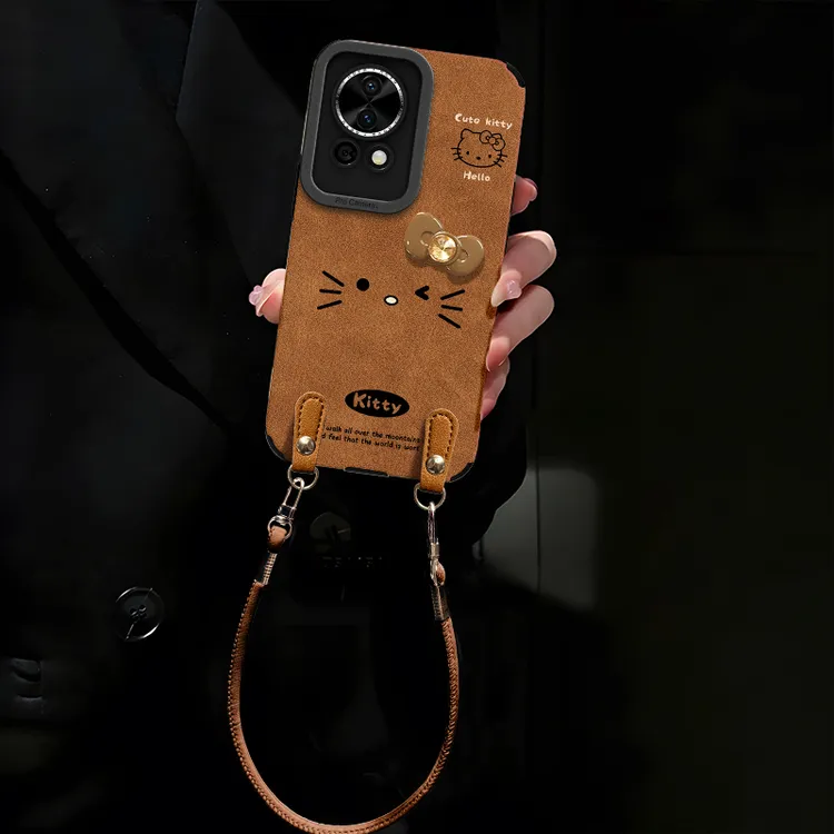 猫咪蝴蝶结适用苹果/vivo/华为/oppo/小米手机壳瞳眼壳全包防摔女