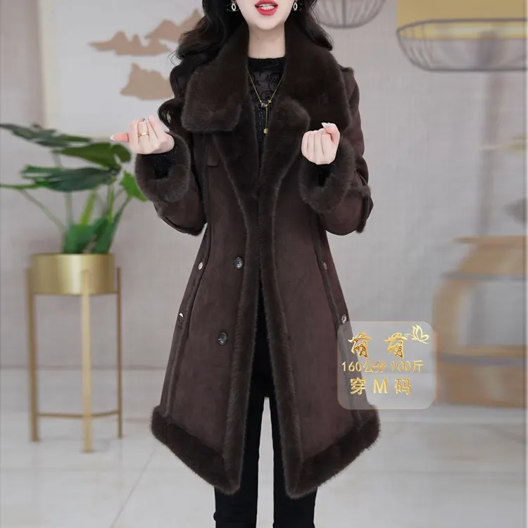 高端时尚百搭中长款毛呢外套2025秋冬季新款修身显瘦加厚保暖大衣