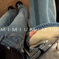 【mimius】U 加绒加厚阔腿宽松牛仔裤 WG10116