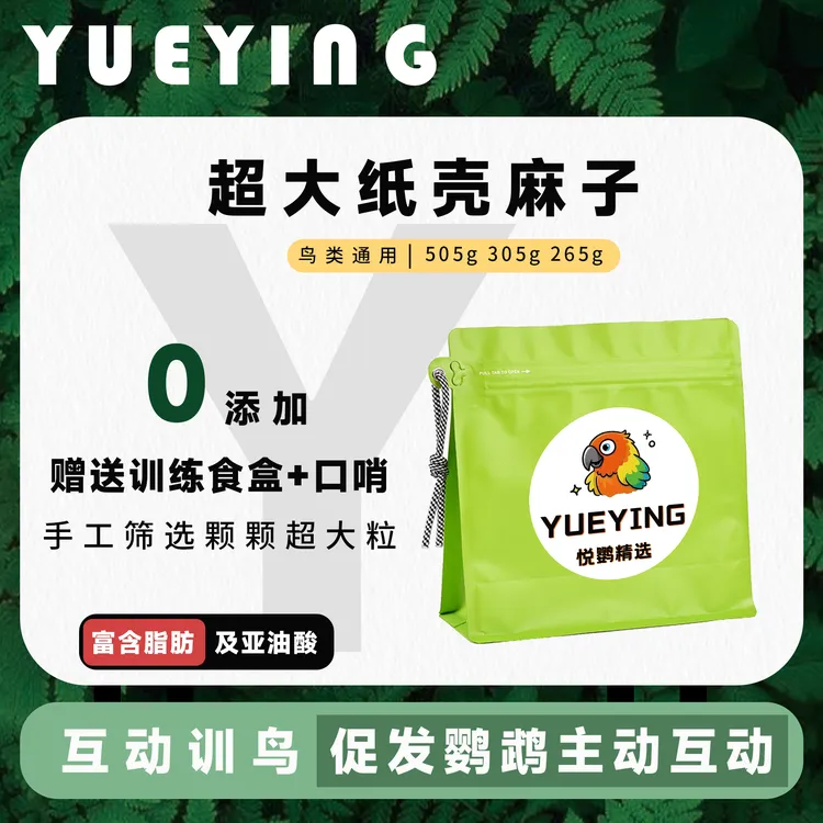 【特大颗粒】悦鹦甘肃新货纸壳麻子牡丹和尚太阳灰机奖励增肥零食